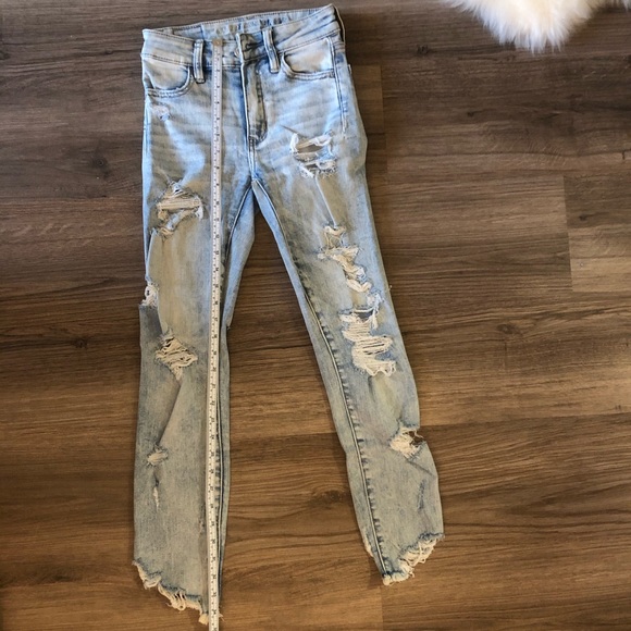 Light wash destroyed jeans American eagle - Picture 5 of 7